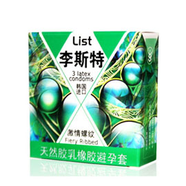LIST[韩国李斯特]进口安全套激情螺纹3支装