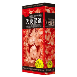 天使保镖天然胶乳安全套[螺纹型]10支装