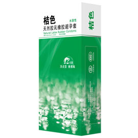 桔色水溶性安全套[颗粒型香蕉味]12只装