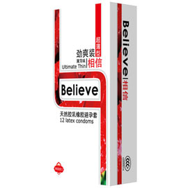 Believe[韩国相信/直觉]进口安全套劲爽装12只装