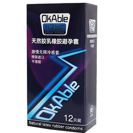 OkAble好能激情无限冷感安全套[平滑型]12只装