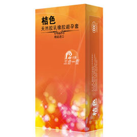 马来西亚桔色进口安全套三合一型12只装